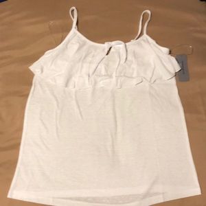 New with tag knot front ruffle tank top